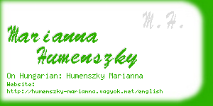 marianna humenszky business card